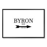 Byron Bay This Way-The Paper Tree-arrow,australia,black & white,black and white,boho,byron,byron bay,direction,directional,hamptons,landscape,monochrome,premium art print,text,typography,wall art,Wall_Art,Wall_Art_Prints