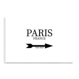 Paris This Way-The Paper Tree-arrow,black & white,black and white,direction,directional,FASHION,france,french,landscape,monochrome,neutral,paris,parisian,premium art print,text,typography,wall art,Wall_Art,Wall_Art_Prints