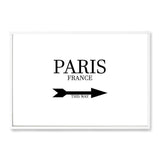 Paris This Way-The Paper Tree-arrow,black & white,black and white,direction,directional,FASHION,france,french,landscape,monochrome,neutral,paris,parisian,premium art print,text,typography,wall art,Wall_Art,Wall_Art_Prints