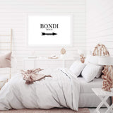 Bondi This Way-The Paper Tree-arrow,australia,black & white,black and white,boho,bondi,bondi beach,direction,directional,hamptons,landscape,monochrome,premium art print,text,typography,wall art,Wall_Art,Wall_Art_Prints