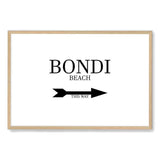 Bondi This Way-The Paper Tree-arrow,australia,black & white,black and white,boho,bondi,bondi beach,direction,directional,hamptons,landscape,monochrome,premium art print,text,typography,wall art,Wall_Art,Wall_Art_Prints