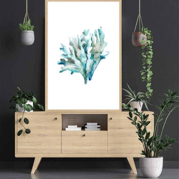 Blue Coral IIII-The Paper Tree-Art_Prints,Artwork,BEACH,blue,blue coral,coastal,COASTAL ART,coral,Designer,HAMPTON,hamptons,portrait,premium art print,wall art,Wall_Art,Wall_Art_Prints