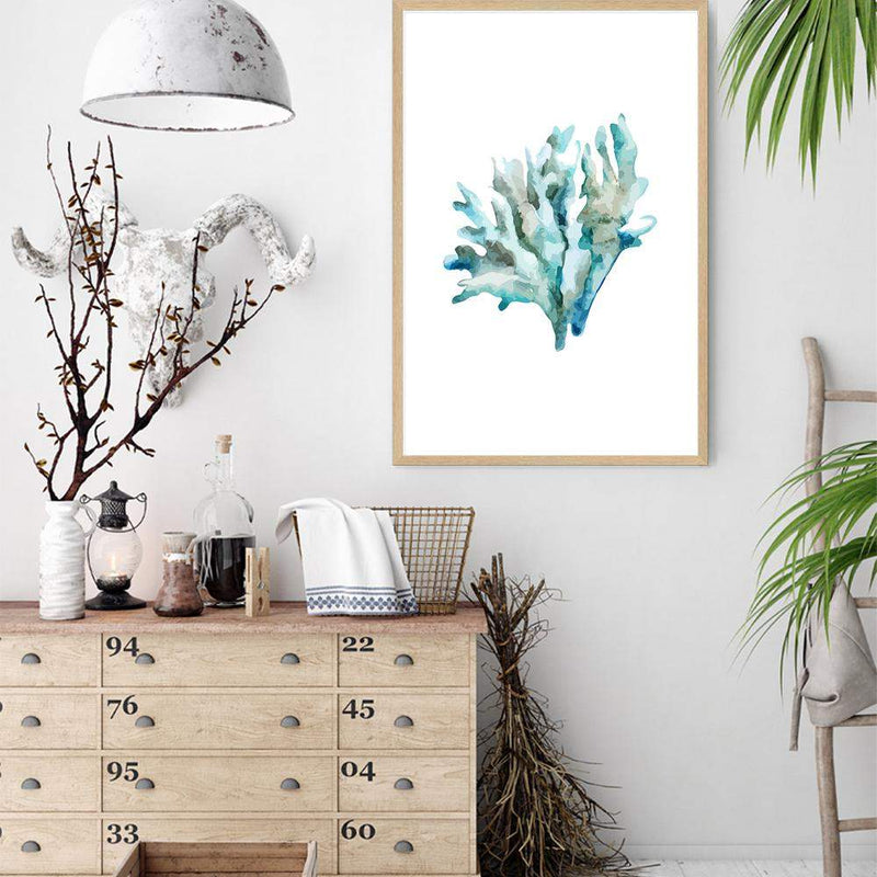 Blue Coral IIII-The Paper Tree-Art_Prints,Artwork,BEACH,blue,blue coral,coastal,COASTAL ART,coral,Designer,HAMPTON,hamptons,portrait,premium art print,wall art,Wall_Art,Wall_Art_Prints