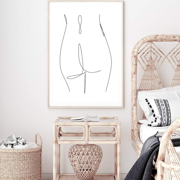 Female Figure Line-The Paper Tree-abstract,black & white,BLACK AND WHITE,boho,continuous line,curves,female,female figure,female form,figure,hamptons,line art,modern,monochrome,neutral,one line,organic shape,portrait,premium art print,shape,single line,wall art,Wall_Art,Wall_Art_Prints,white