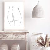 Female Figure Line-The Paper Tree-abstract,black & white,BLACK AND WHITE,boho,continuous line,curves,female,female figure,female form,figure,hamptons,line art,modern,monochrome,neutral,one line,organic shape,portrait,premium art print,shape,single line,wall art,Wall_Art,Wall_Art_Prints,white