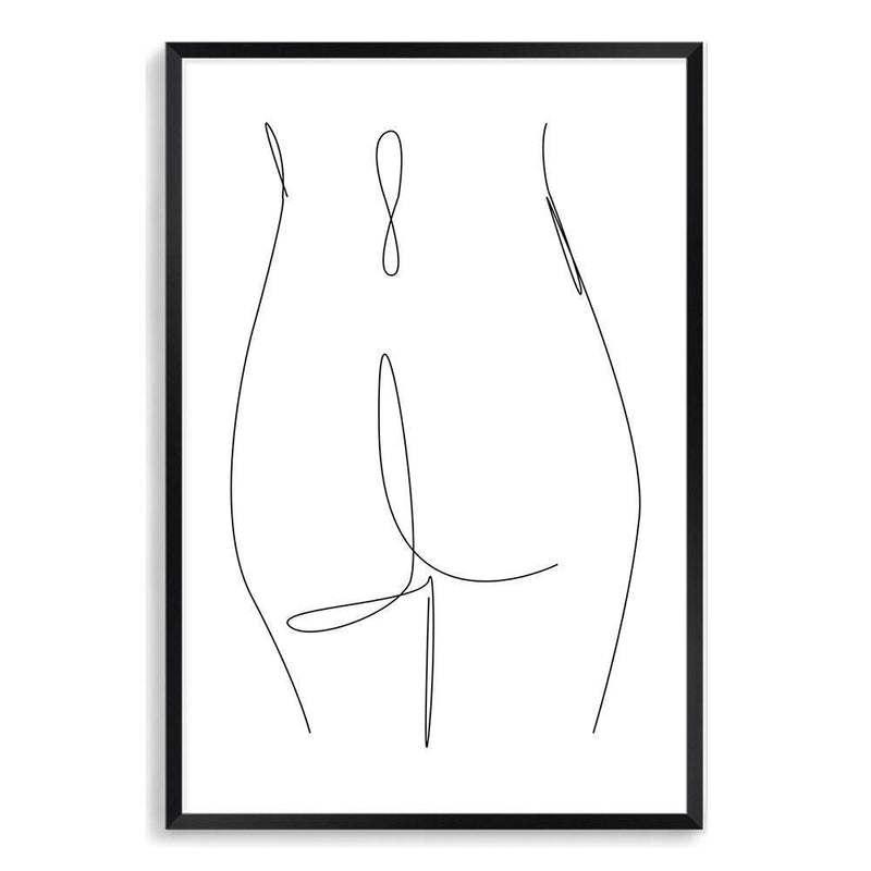 Female Figure Line-The Paper Tree-abstract,black & white,BLACK AND WHITE,boho,continuous line,curves,female,female figure,female form,figure,hamptons,line art,modern,monochrome,neutral,one line,organic shape,portrait,premium art print,shape,single line,wall art,Wall_Art,Wall_Art_Prints,white