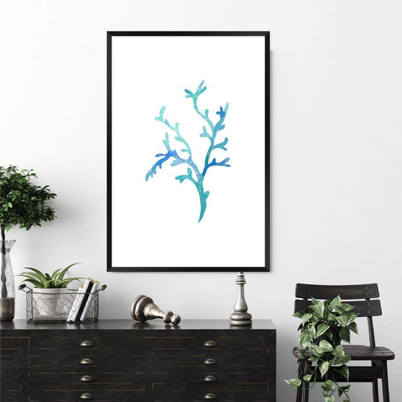 Blue Coral IIIIII-The Paper Tree-Art_Prints,Artwork,BEACH,blue,blue coral,coastal,COASTAL ART,coral,Designer,hamptons,portrait,premium art print,wall art,Wall_Art,Wall_Art_Prints