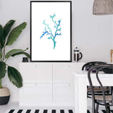 Blue Coral IIIIII-The Paper Tree-Art_Prints,Artwork,BEACH,blue,blue coral,coastal,COASTAL ART,coral,Designer,hamptons,portrait,premium art print,wall art,Wall_Art,Wall_Art_Prints