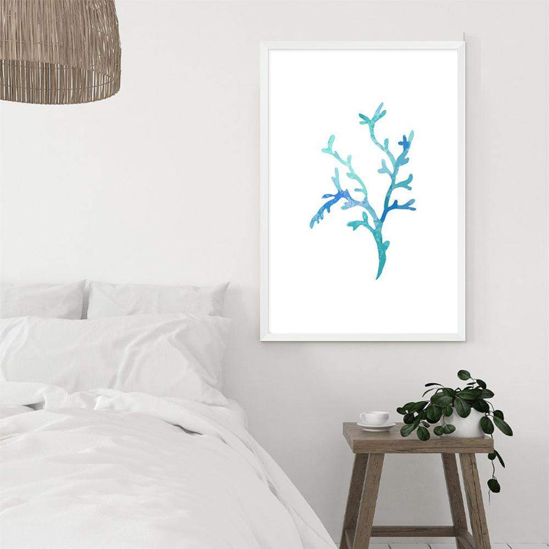 Blue Coral IIIIII-The Paper Tree-Art_Prints,Artwork,BEACH,blue,blue coral,coastal,COASTAL ART,coral,Designer,hamptons,portrait,premium art print,wall art,Wall_Art,Wall_Art_Prints