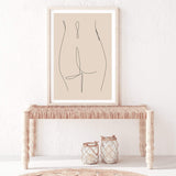 Female Figure Line II-The Paper Tree-abstract,boho,continuous line,curves,female,female figure,female form,figure,line art,modern,neutral,one line,organic shape,peach,portrait,premium art print,shape,single line,wall art,Wall_Art,Wall_Art_Prints