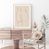 Female Figure Line II-The Paper Tree-abstract,boho,continuous line,curves,female,female figure,female form,figure,line art,modern,neutral,one line,organic shape,peach,portrait,premium art print,shape,single line,wall art,Wall_Art,Wall_Art_Prints