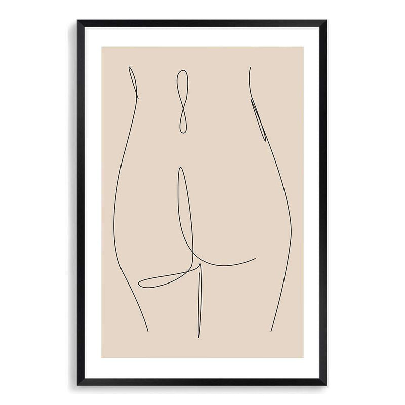 Female Figure Line II-The Paper Tree-abstract,boho,continuous line,curves,female,female figure,female form,figure,line art,modern,neutral,one line,organic shape,peach,portrait,premium art print,shape,single line,wall art,Wall_Art,Wall_Art_Prints