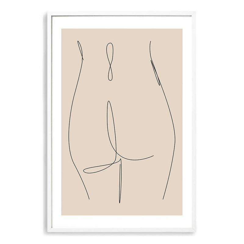 Female Figure Line II-The Paper Tree-abstract,boho,continuous line,curves,female,female figure,female form,figure,line art,modern,neutral,one line,organic shape,peach,portrait,premium art print,shape,single line,wall art,Wall_Art,Wall_Art_Prints