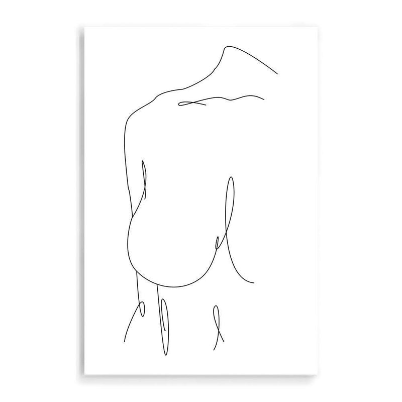 Female Line-The Paper Tree-abstract,black & white,BLACK AND WHITE,boho,continuous line,curves,female,female figure,female form,figure,hamptons,line art,modern,monochrome,neutral,one line,organic shape,portrait,premium art print,shape,single line,wall art,Wall_Art,Wall_Art_Prints,white