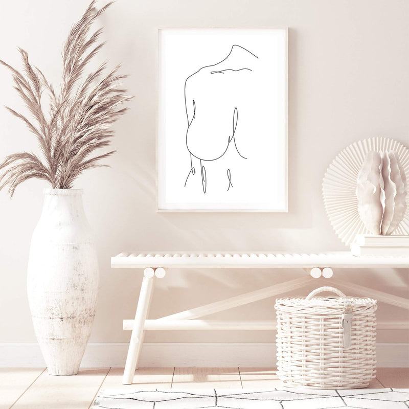 Female Line-The Paper Tree-abstract,black & white,BLACK AND WHITE,boho,continuous line,curves,female,female figure,female form,figure,hamptons,line art,modern,monochrome,neutral,one line,organic shape,portrait,premium art print,shape,single line,wall art,Wall_Art,Wall_Art_Prints,white