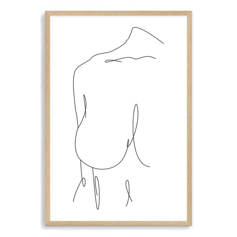 Female Line-The Paper Tree-abstract,black & white,BLACK AND WHITE,boho,continuous line,curves,female,female figure,female form,figure,hamptons,line art,modern,monochrome,neutral,one line,organic shape,portrait,premium art print,shape,single line,wall art,Wall_Art,Wall_Art_Prints,white