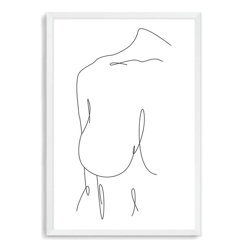 Female Line-The Paper Tree-abstract,black & white,BLACK AND WHITE,boho,continuous line,curves,female,female figure,female form,figure,hamptons,line art,modern,monochrome,neutral,one line,organic shape,portrait,premium art print,shape,single line,wall art,Wall_Art,Wall_Art_Prints,white