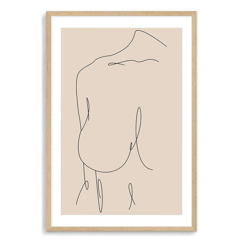 Female Line II-The Paper Tree-abstract,boho,continuous line,curves,female,female figure,female form,figure,line art,modern,neutral,one line,organic shape,peach,portrait,premium art print,shape,single line,wall art,Wall_Art,Wall_Art_Prints