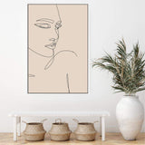 Female Face Line II-The Paper Tree-abstract,boho,continuous line,curves,face,female,female figure,female form,figure,line art,lips,modern,neutral,one line,organic shape,peach,portrait,premium art print,shape,single line,wall art,Wall_Art,Wall_Art_Prints,woman