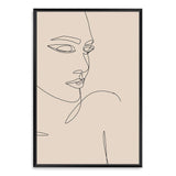 Female Face Line II-The Paper Tree-abstract,boho,continuous line,curves,face,female,female figure,female form,figure,line art,lips,modern,neutral,one line,organic shape,peach,portrait,premium art print,shape,single line,wall art,Wall_Art,Wall_Art_Prints,woman