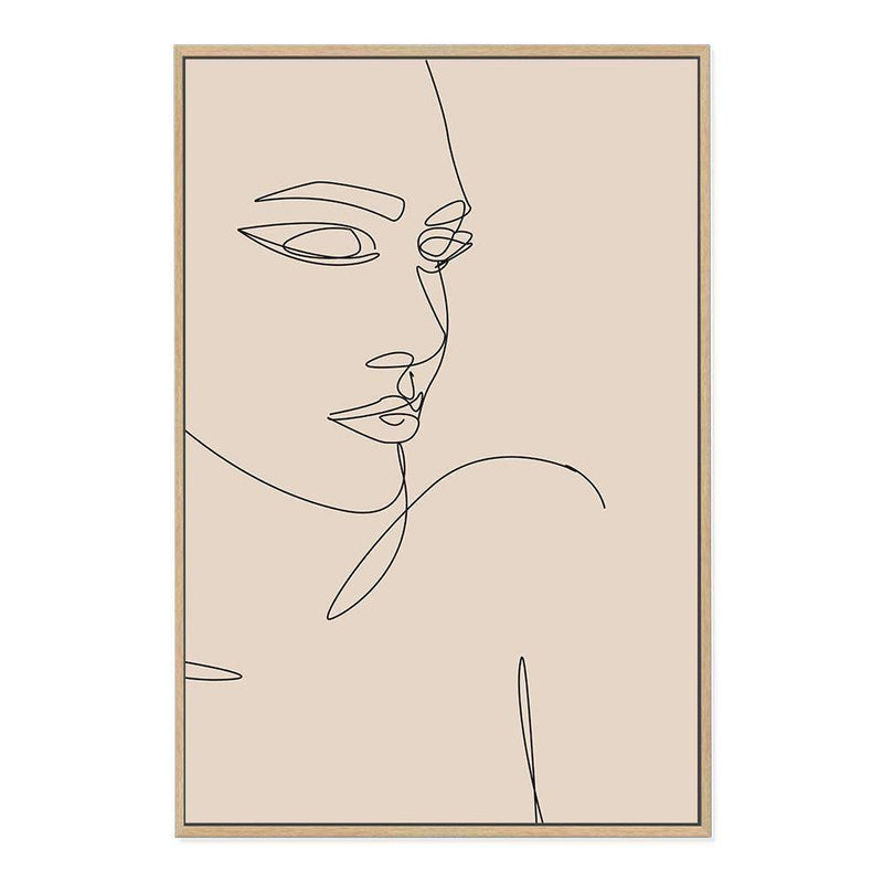 Female Face Line II-The Paper Tree-abstract,boho,continuous line,curves,face,female,female figure,female form,figure,line art,lips,modern,neutral,one line,organic shape,peach,portrait,premium art print,shape,single line,wall art,Wall_Art,Wall_Art_Prints,woman