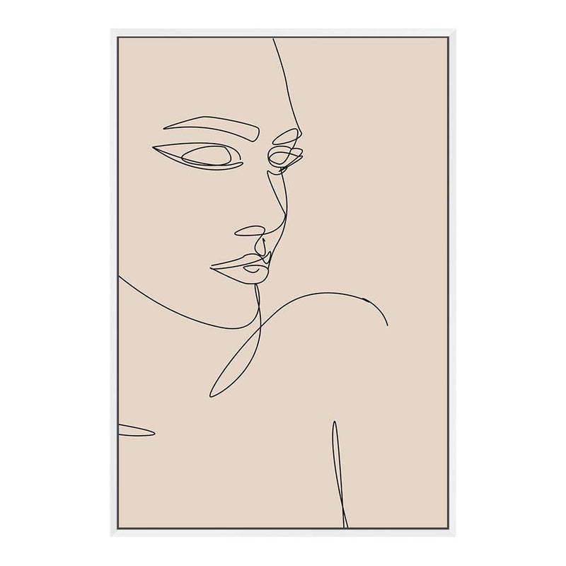 Female Face Line II-The Paper Tree-abstract,boho,continuous line,curves,face,female,female figure,female form,figure,line art,lips,modern,neutral,one line,organic shape,peach,portrait,premium art print,shape,single line,wall art,Wall_Art,Wall_Art_Prints,woman