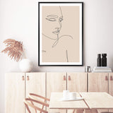 Female Face Line II-The Paper Tree-abstract,boho,continuous line,curves,face,female,female figure,female form,figure,line art,lips,modern,neutral,one line,organic shape,peach,portrait,premium art print,shape,single line,wall art,Wall_Art,Wall_Art_Prints,woman