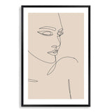 Female Face Line II-The Paper Tree-abstract,boho,continuous line,curves,face,female,female figure,female form,figure,line art,lips,modern,neutral,one line,organic shape,peach,portrait,premium art print,shape,single line,wall art,Wall_Art,Wall_Art_Prints,woman