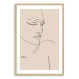 Female Face Line II-The Paper Tree-abstract,boho,continuous line,curves,face,female,female figure,female form,figure,line art,lips,modern,neutral,one line,organic shape,peach,portrait,premium art print,shape,single line,wall art,Wall_Art,Wall_Art_Prints,woman