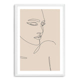 Female Face Line II-The Paper Tree-abstract,boho,continuous line,curves,face,female,female figure,female form,figure,line art,lips,modern,neutral,one line,organic shape,peach,portrait,premium art print,shape,single line,wall art,Wall_Art,Wall_Art_Prints,woman