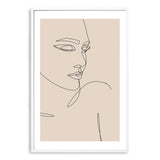 Female Face Line II-The Paper Tree-abstract,boho,continuous line,curves,face,female,female figure,female form,figure,line art,lips,modern,neutral,one line,organic shape,peach,portrait,premium art print,shape,single line,wall art,Wall_Art,Wall_Art_Prints,woman