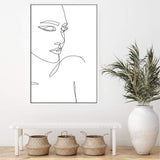 Female Face Line-The Paper Tree-abstract,black & white,BLACK AND WHITE,boho,continuous line,curves,face,female,female figure,female form,figure,hamptons,line art,lips,modern,monochrome,neutral,one line,organic shape,portrait,premium art print,shape,single line,wall art,Wall_Art,Wall_Art_Prints,white,woman