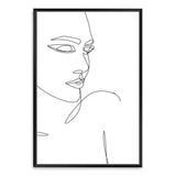 Female Face Line-The Paper Tree-abstract,black & white,BLACK AND WHITE,boho,continuous line,curves,face,female,female figure,female form,figure,hamptons,line art,lips,modern,monochrome,neutral,one line,organic shape,portrait,premium art print,shape,single line,wall art,Wall_Art,Wall_Art_Prints,white,woman