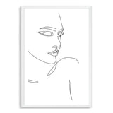 Female Face Line-The Paper Tree-abstract,black & white,BLACK AND WHITE,boho,continuous line,curves,face,female,female figure,female form,figure,hamptons,line art,lips,modern,monochrome,neutral,one line,organic shape,portrait,premium art print,shape,single line,wall art,Wall_Art,Wall_Art_Prints,white,woman