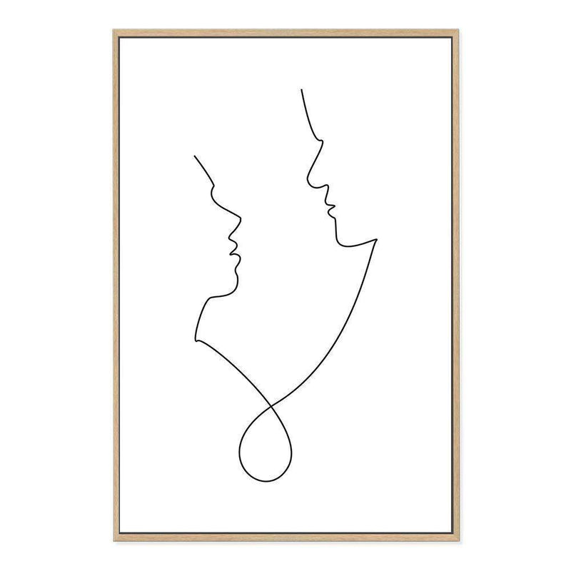 In Love Line-The Paper Tree-abstract,black & white,BLACK AND WHITE,boho,continuous line,curves,face,female,female figure,female form,figure,hamptons,line art,lips,modern,monochrome,neutral,one line,organic shape,portrait,premium art print,shape,single line,wall art,Wall_Art,Wall_Art_Prints,white,woman