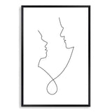 In Love Line-The Paper Tree-abstract,black & white,BLACK AND WHITE,boho,continuous line,curves,face,female,female figure,female form,figure,hamptons,line art,lips,modern,monochrome,neutral,one line,organic shape,portrait,premium art print,shape,single line,wall art,Wall_Art,Wall_Art_Prints,white,woman