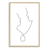 In Love Line-The Paper Tree-abstract,black & white,BLACK AND WHITE,boho,continuous line,curves,face,female,female figure,female form,figure,hamptons,line art,lips,modern,monochrome,neutral,one line,organic shape,portrait,premium art print,shape,single line,wall art,Wall_Art,Wall_Art_Prints,white,woman