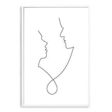 In Love Line-The Paper Tree-abstract,black & white,BLACK AND WHITE,boho,continuous line,curves,face,female,female figure,female form,figure,hamptons,line art,lips,modern,monochrome,neutral,one line,organic shape,portrait,premium art print,shape,single line,wall art,Wall_Art,Wall_Art_Prints,white,woman