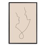 In Love Line II-The Paper Tree-abstract,boho,continuous line,curves,face,female,female figure,female form,figure,line art,lips,modern,neutral,one line,organic shape,peach,portrait,premium art print,shape,single line,wall art,Wall_Art,Wall_Art_Prints,woman