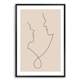 In Love Line II-The Paper Tree-abstract,boho,continuous line,curves,face,female,female figure,female form,figure,line art,lips,modern,neutral,one line,organic shape,peach,portrait,premium art print,shape,single line,wall art,Wall_Art,Wall_Art_Prints,woman