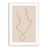 In Love Line II-The Paper Tree-abstract,boho,continuous line,curves,face,female,female figure,female form,figure,line art,lips,modern,neutral,one line,organic shape,peach,portrait,premium art print,shape,single line,wall art,Wall_Art,Wall_Art_Prints,woman