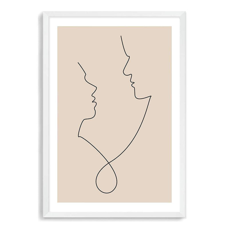 In Love Line II-The Paper Tree-abstract,boho,continuous line,curves,face,female,female figure,female form,figure,line art,lips,modern,neutral,one line,organic shape,peach,portrait,premium art print,shape,single line,wall art,Wall_Art,Wall_Art_Prints,woman