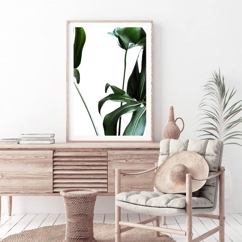 Monstera Leaves-The Paper Tree-botanical,dark green,green,jungle,leaf,leaves,minimal,modern,monstera,portrait,premium art print,scandi,wall art,Wall_Art,Wall_Art_Prints