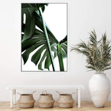 Monstera Leaves II-The Paper Tree-botanical,dark green,green,jungle,leaf,leaves,minimal,modern,monstera,portrait,premium art print,scandi,wall art,Wall_Art,Wall_Art_Prints