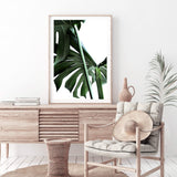 Monstera Leaves II-The Paper Tree-botanical,dark green,green,jungle,leaf,leaves,minimal,modern,monstera,portrait,premium art print,scandi,wall art,Wall_Art,Wall_Art_Prints