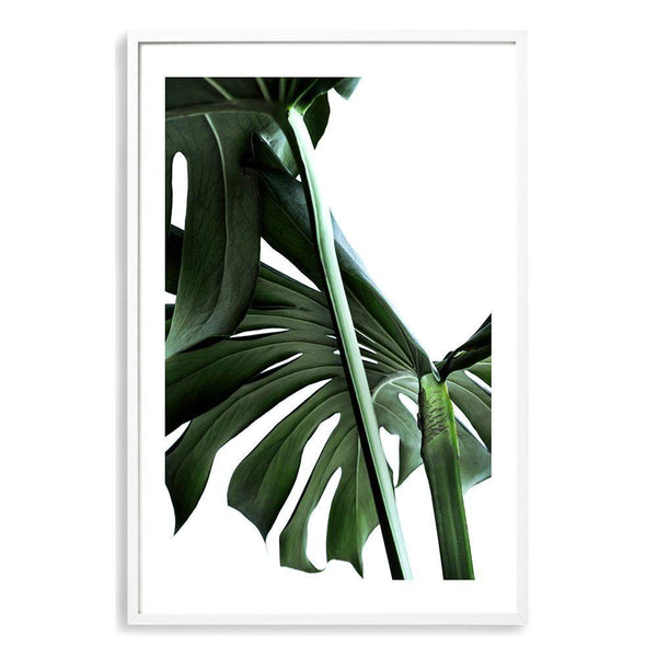 Monstera Leaves II-The Paper Tree-botanical,dark green,green,jungle,leaf,leaves,minimal,modern,monstera,portrait,premium art print,scandi,wall art,Wall_Art,Wall_Art_Prints