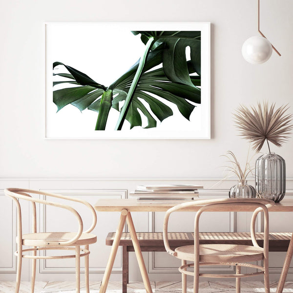 Monstera Leaves IIII-The Paper Tree-botanical,dark green,green,jungle,landscape,leaf,leaves,minimal,modern,monstera,premium art print,scandi,wall art,Wall_Art,Wall_Art_Prints