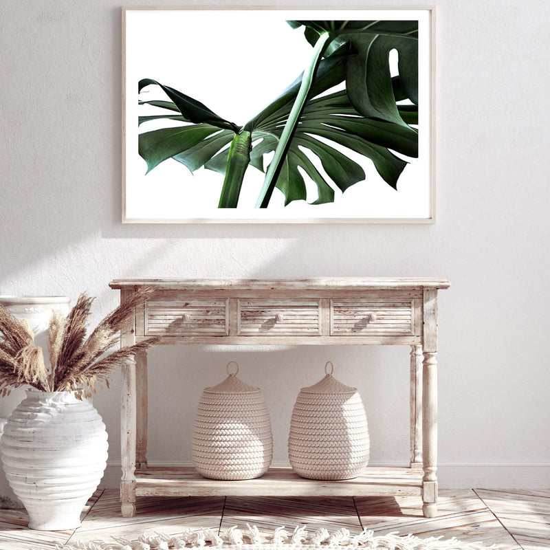 Monstera Leaves IIII-The Paper Tree-botanical,dark green,green,jungle,landscape,leaf,leaves,minimal,modern,monstera,premium art print,scandi,wall art,Wall_Art,Wall_Art_Prints