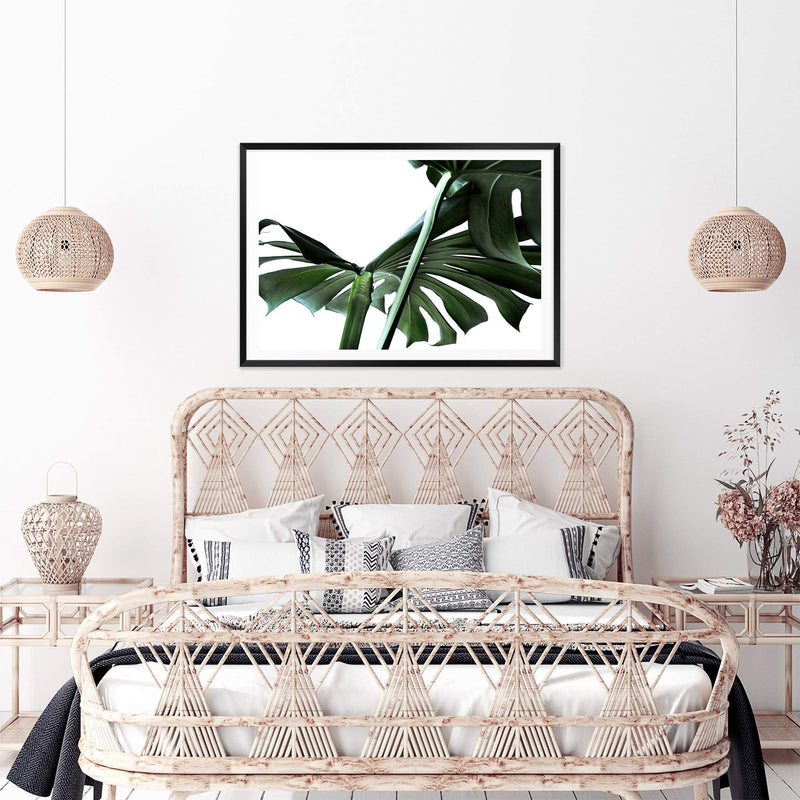 Monstera Leaves IIII-The Paper Tree-botanical,dark green,green,jungle,landscape,leaf,leaves,minimal,modern,monstera,premium art print,scandi,wall art,Wall_Art,Wall_Art_Prints