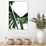 Monstera Leaves IIIII-The Paper Tree-botanical,dark green,green,jungle,leaf,leaves,minimal,modern,monstera,portrait,premium art print,scandi,wall art,Wall_Art,Wall_Art_Prints